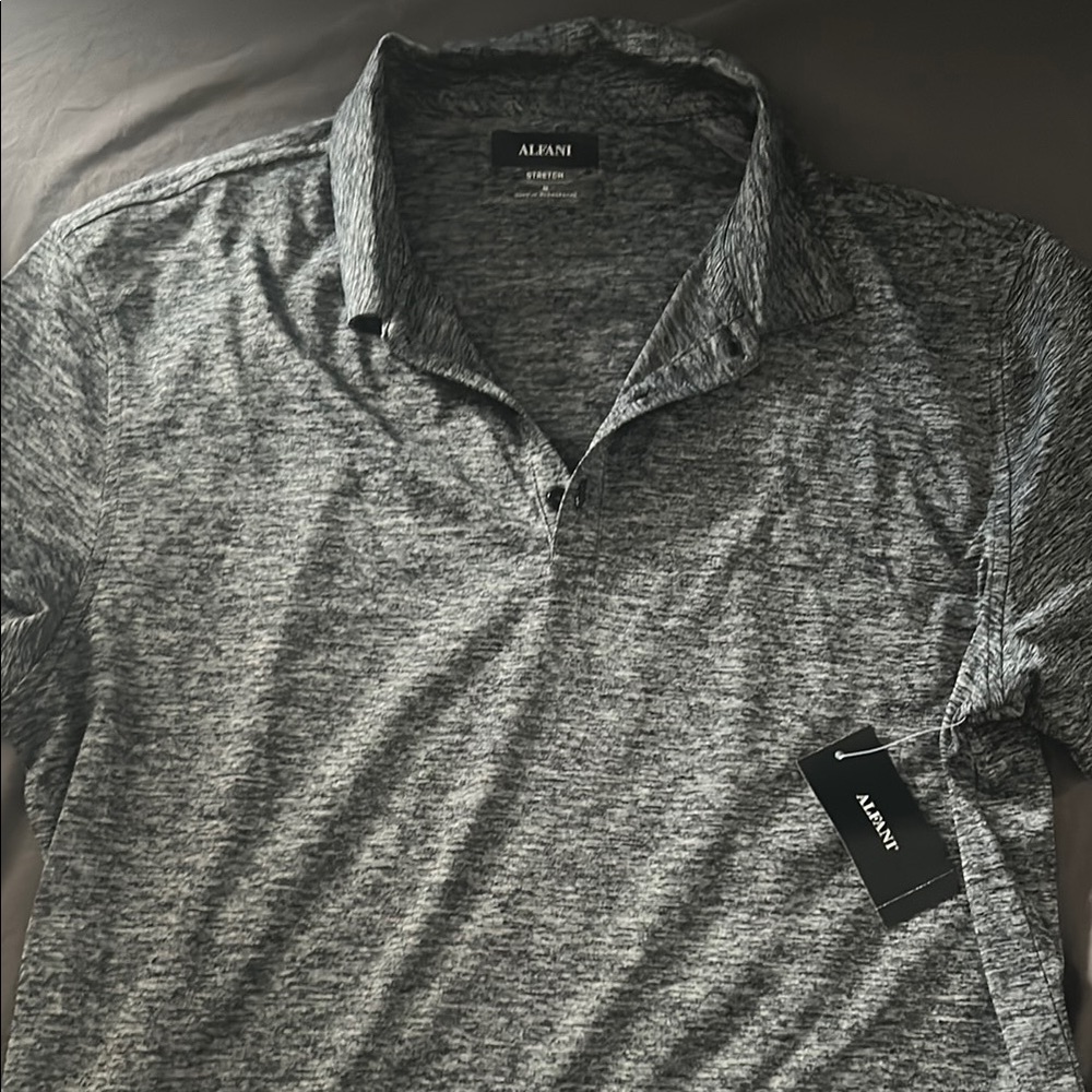 Alfani Men's Charcoal Polo Shirt